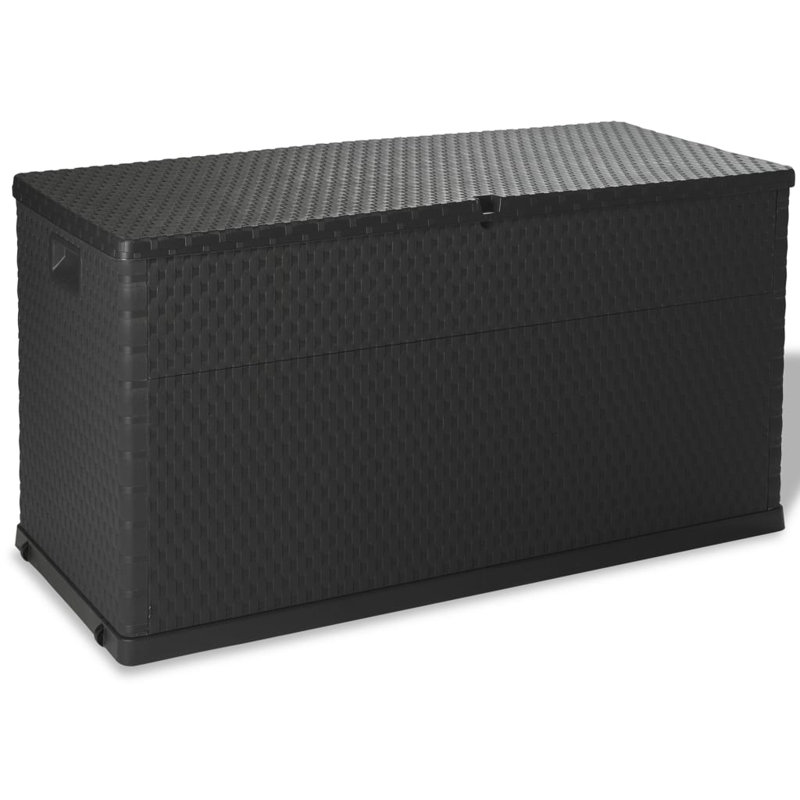 Highland Dunes Feltner 111 Gallons Plastic Lockable Deck Box, Anthracite
