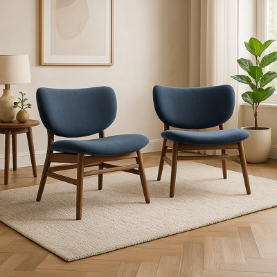 Chaise rembourrée en bois Lizzamore (ensemble de 2)