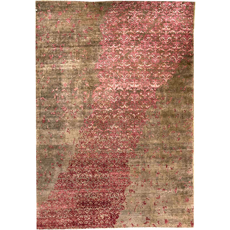 Neo Hand Knotted Purple/Red Area Rug