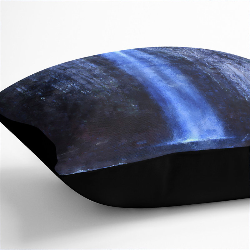 Waterfall at Dusk Scatter Cushion, 40cm H x 40cm W x 15cm D, Black