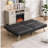 sofa bed black pvc