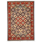 Kazak One-of-a-Kind 4' X 6' Hand Knotted Area Rug