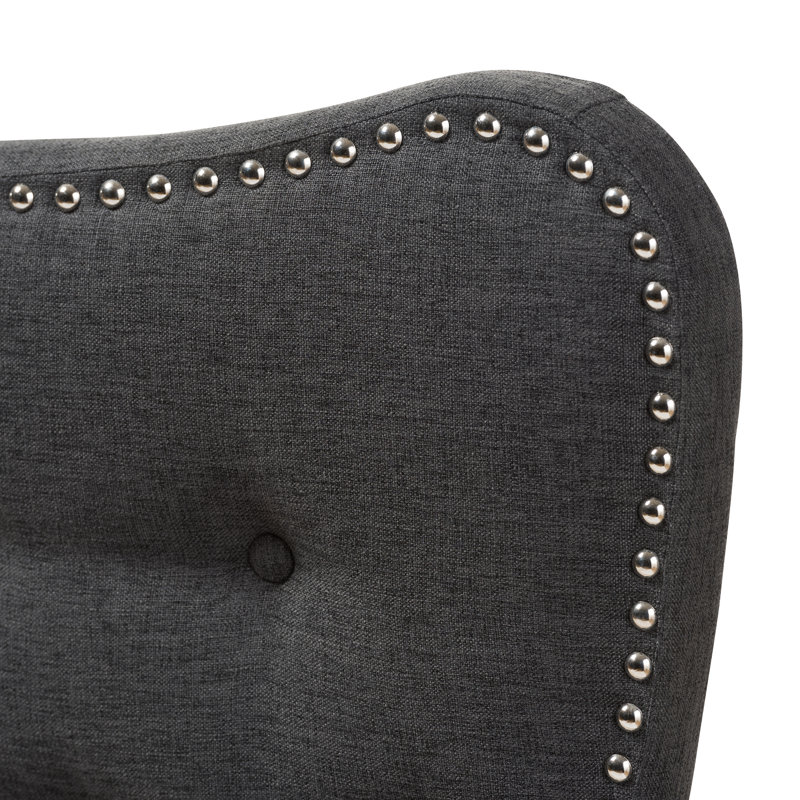 Tête de lit tapissier Gabrianna, Simple, Gris foncé