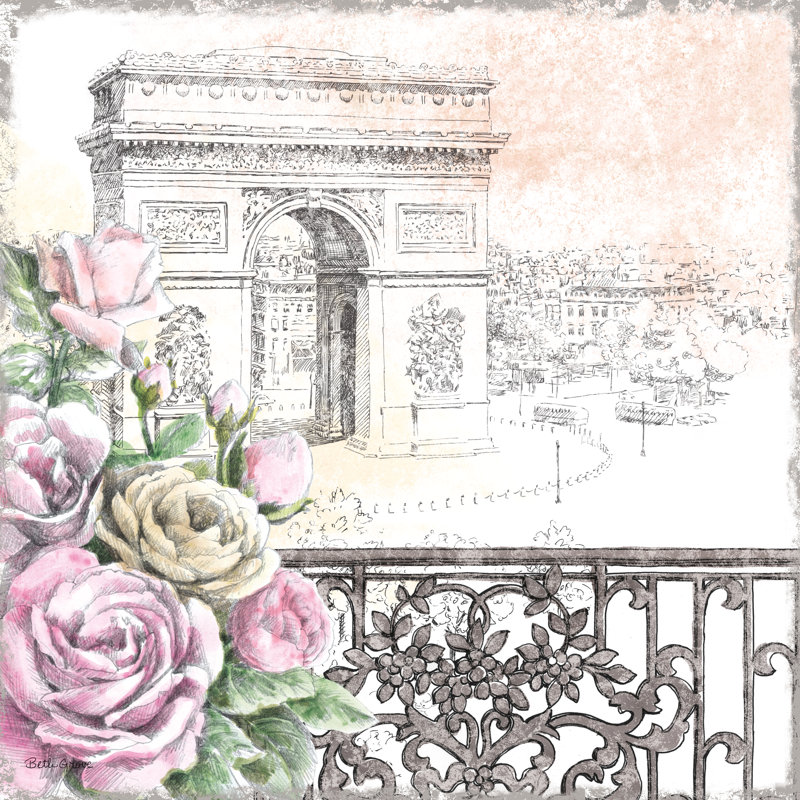 Paris Roses V by Beth Grove - Wrapped Canvas Art Prints, 91cm H x 91cm W x 3.8cm D