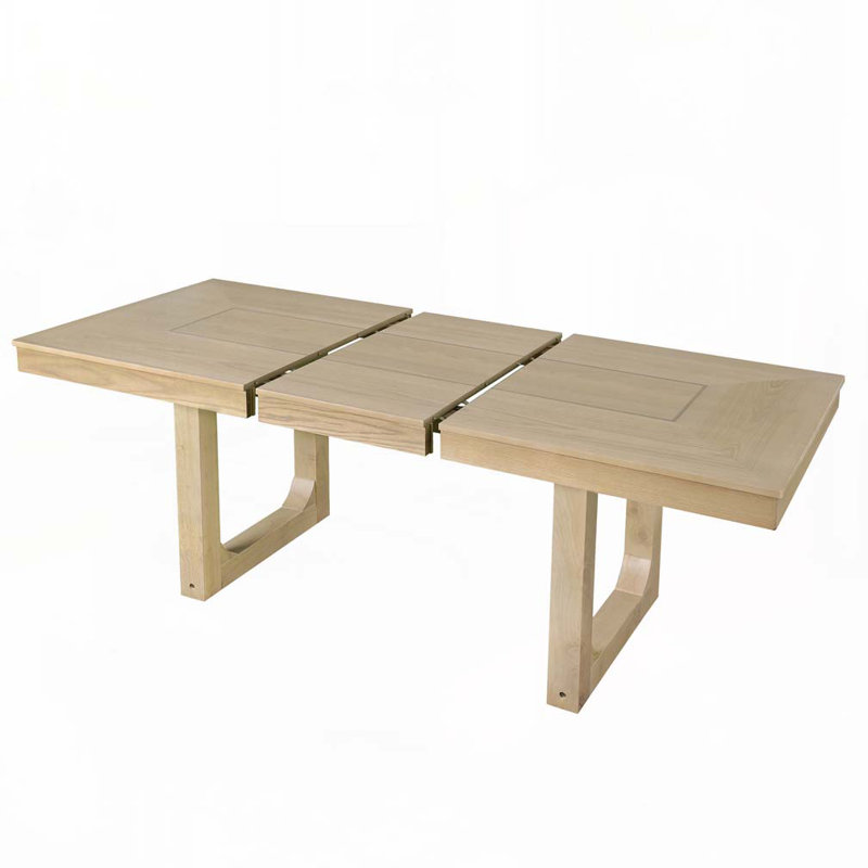 Table de salle à manger extensible Farmhouse 60 "à 78" avec rallonge amovible, Naturel