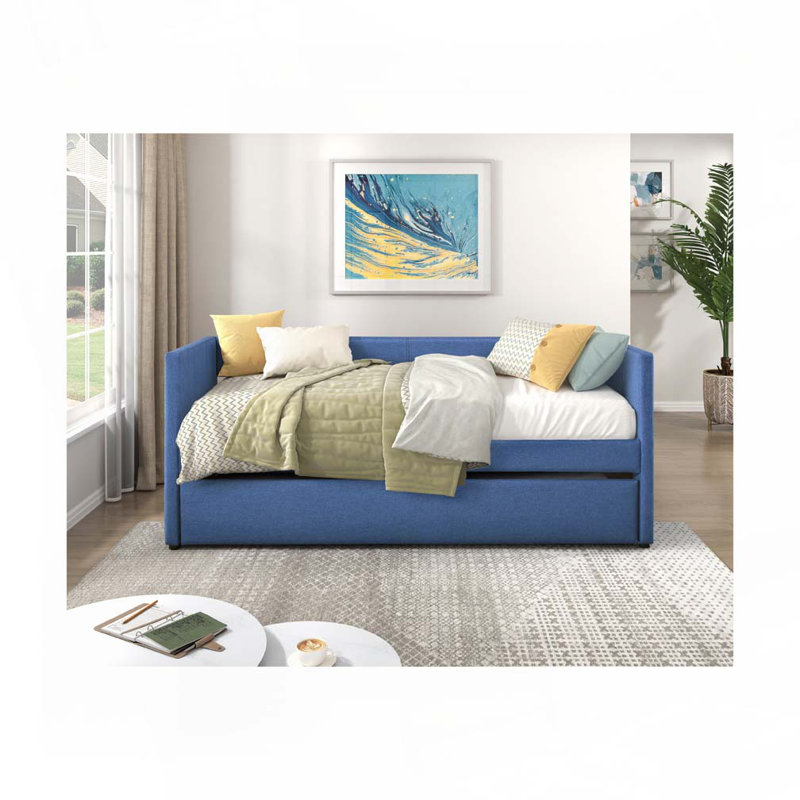 Lit de jour avec lit gigogne 1Pc, Bleu