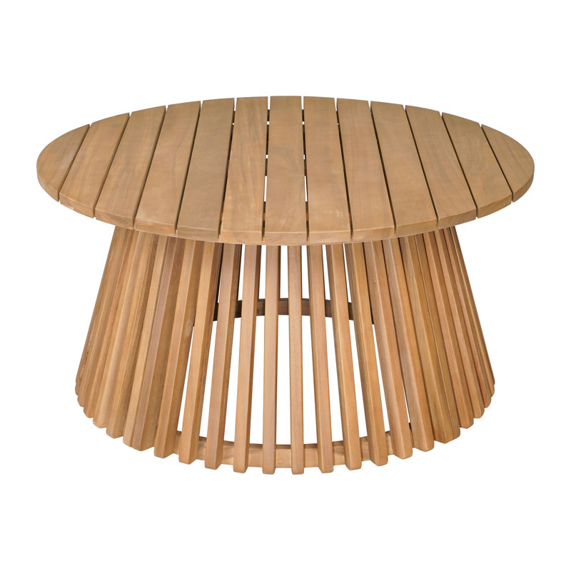 Table basse moderne pour salon en bois massif avec finition naturelle et durable