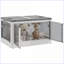 Bacs de rangement | Empilable pliable avec couvercles Roues | Blanc | Plastique-2120025844