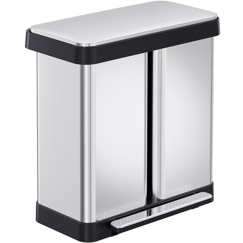 Poubelle à pédale 16 gallons, Argent
