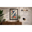 Kingfishers in Bloom Botanical - Framed Print-1043239677-1043239674