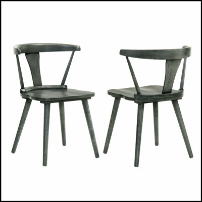 Ensemble de 2 chaises de salle à manger rustiques en bois massif, assemblage facile pour la cuisine et la salle à manger
