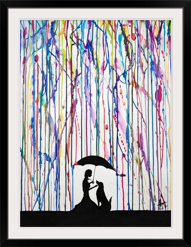 Sempre par Marc Allante - impression d'art graphique, Cadre blanc, H 32 po x l 26 po x P 1 po