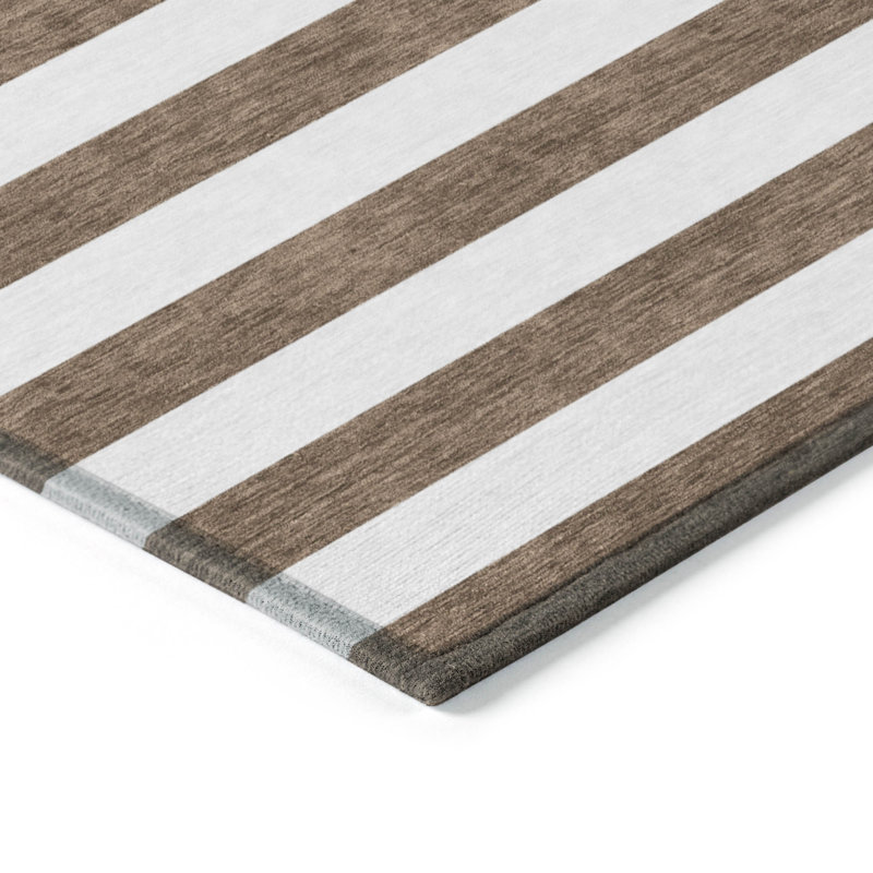 Lovell Washable Striped Indoor / Outdoor Rug, Rectangle 8' x 10'