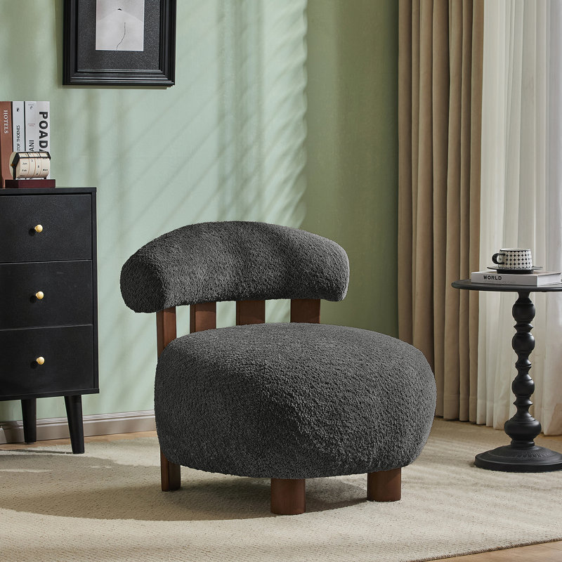 Fauteuil d'appoint Modern Bouble, Gris foncé
