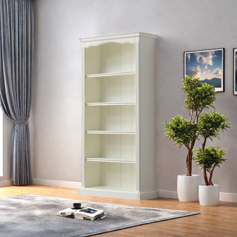 Armoire de rangement en bois massif, H 66,73 po x l 32,2 po x P 12,72 po, Ivoire ivoire