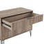 Commode cannelée 35 po Dumbo gris rustique (3 tiroirs)-173075562