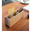 Organisateur de bureau Yamazaki Home - Télécommande et porte-stylo, acier et bois-15616685