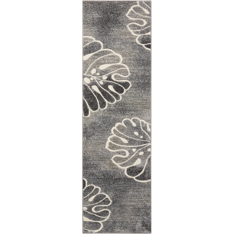 Tapis gris Langan, Tapis de couloir 2 pi 2 po x 7 pi 6 po