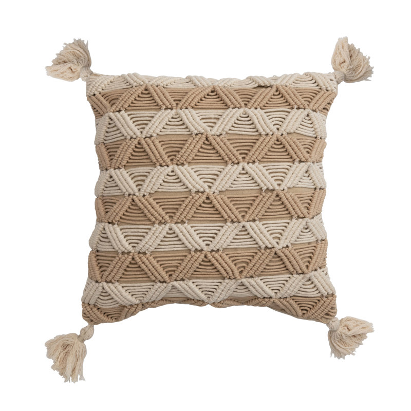  100% Cotton Throw Square Pillow Cover & Insert