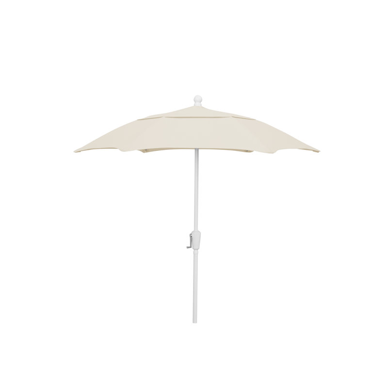 Parasol de marché 7,5 pi Home Patio, Blanc, Naturel