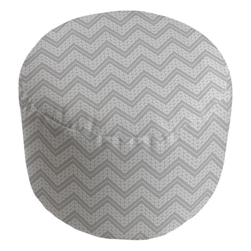 repose-pieds à motif à chevrons à la main classic, Gris