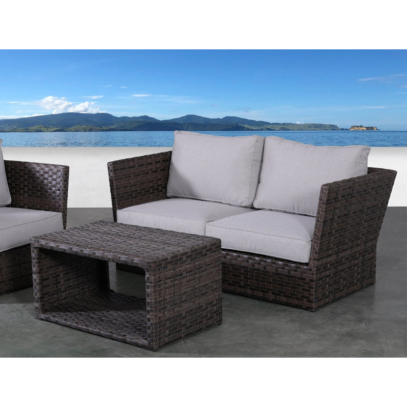 Ensemble de conversation modulaire avec coussins 5 pièces Biles