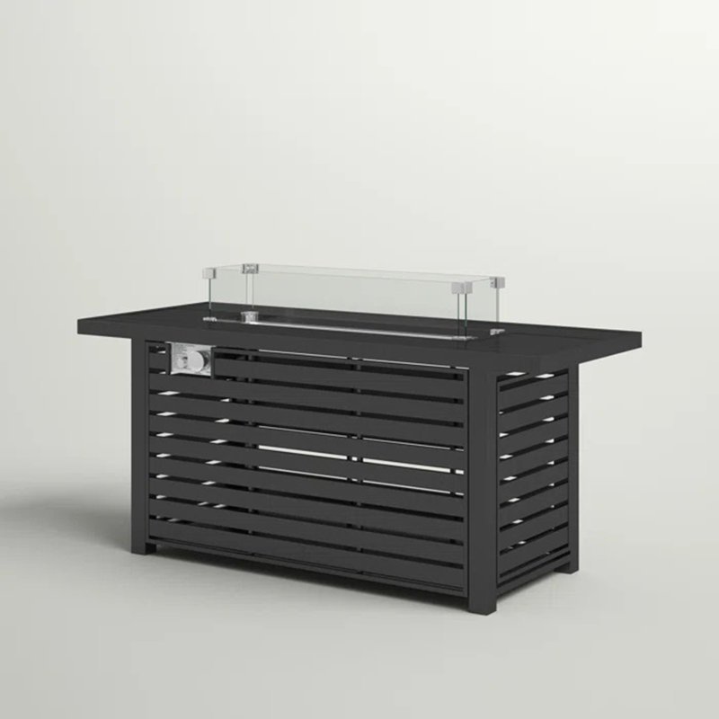 Steel Propane Fire Pit Table with Cover
