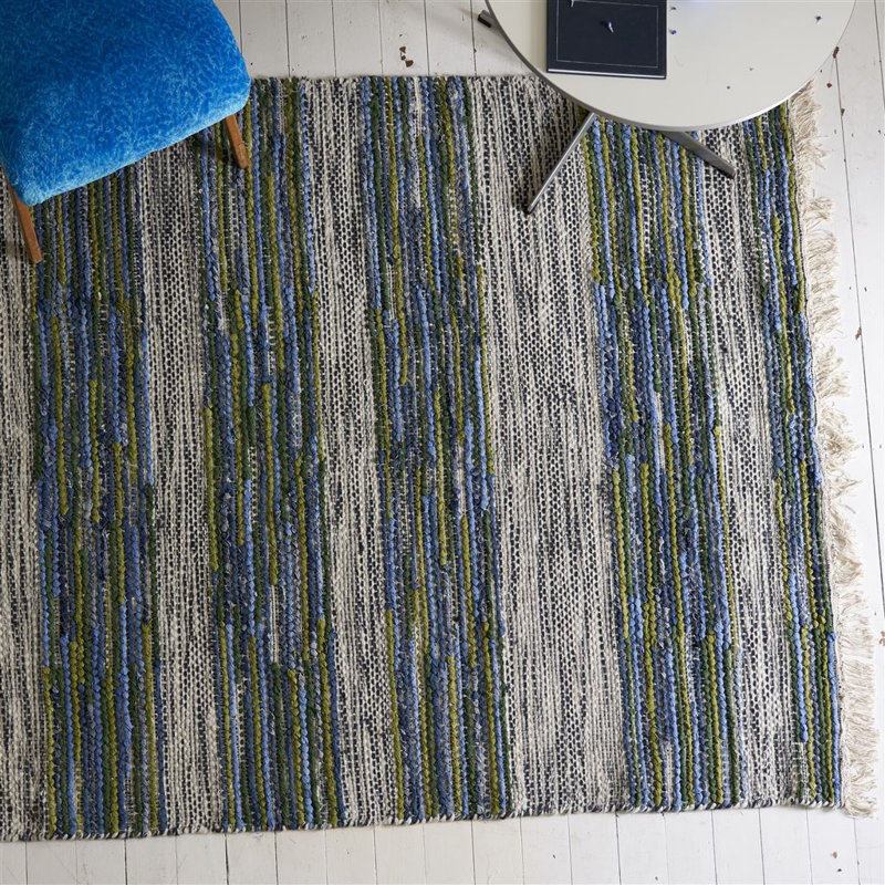 Zanshi Cobalt Rug, Rectangle 5'3" x 8'6"