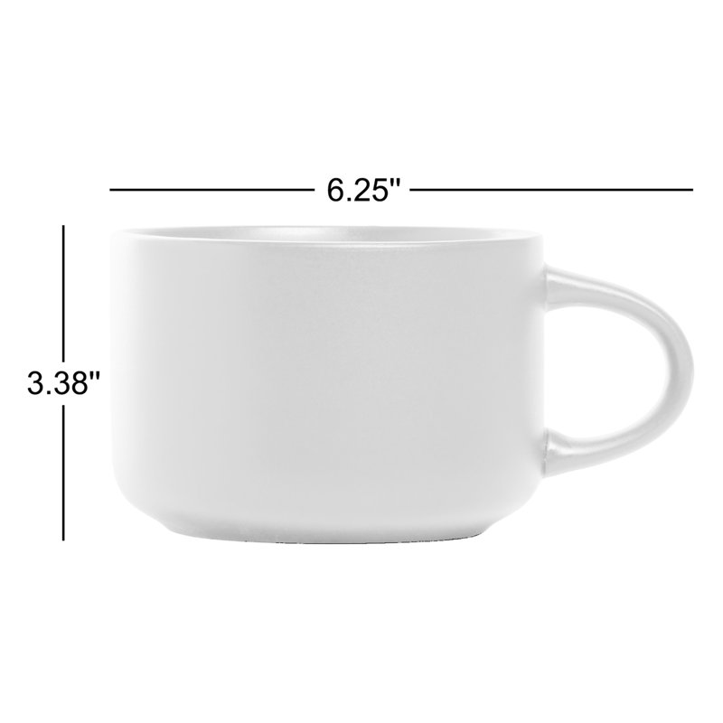 Wazee Matte Oversized 22 oz Mug, Black