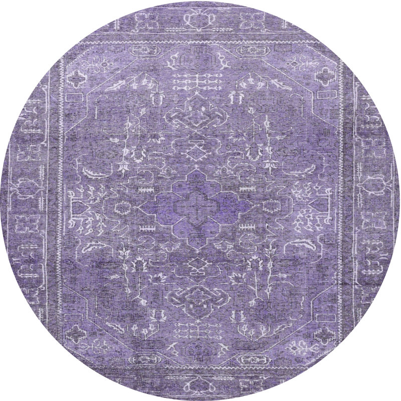 Meilynn Oriental Indoor Rug, Round 4'