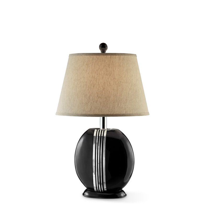 Table Lamp, Brown/Black/Silver