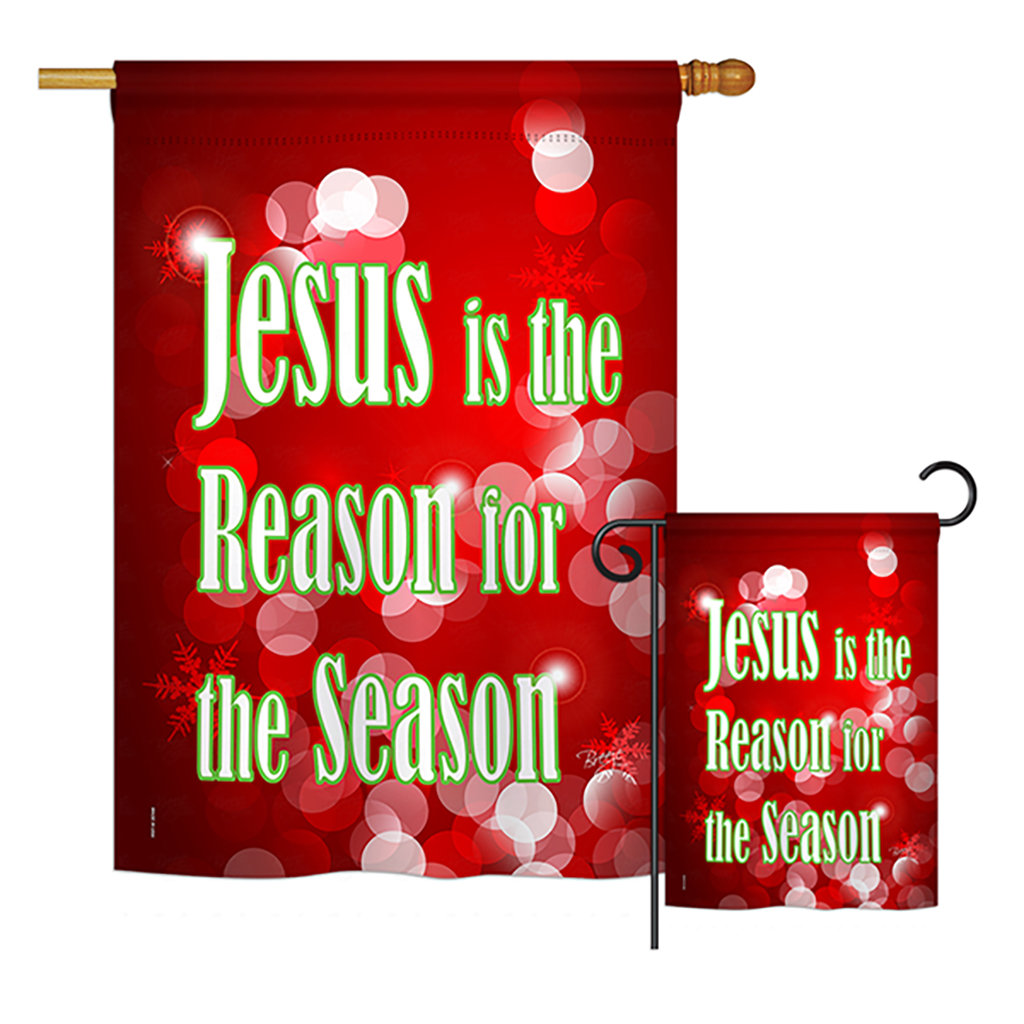 Double Sided Polyester Christmas Flag Set Breeze Decor