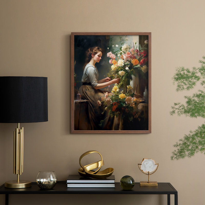 «WOMEN Series CDxxxi», reproduction encadrée - bois massif, H 11 po x l 9 po, Noyer