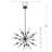 18-Light Indoor Sputnik Chandelier With Matte Black Finish-1082341333