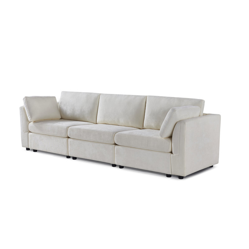 3 chenille modulaire blanc crème - victorienne