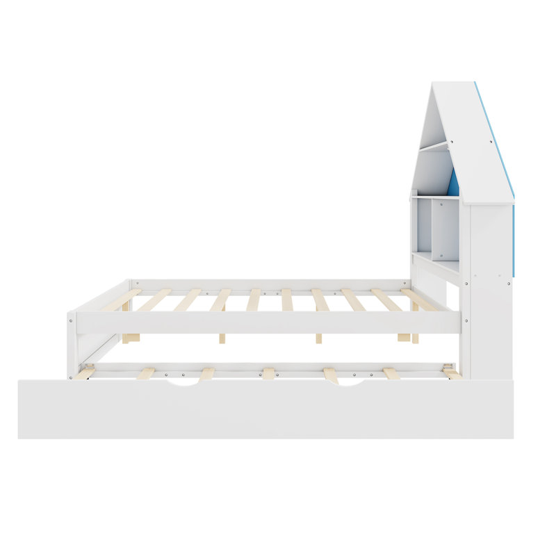 Lit pour enfant en forme de maison avec de multiples fonctionnalités et une fabrication durable