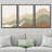 Multicolor Geometric Wave Abstract Mountain Landscape Wall Art Framed Canvas 3 Piece Painting Print-73380020-119018228