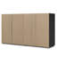 Commode double à huit tiroirs de l 55,12 po Gianna-1317850462
