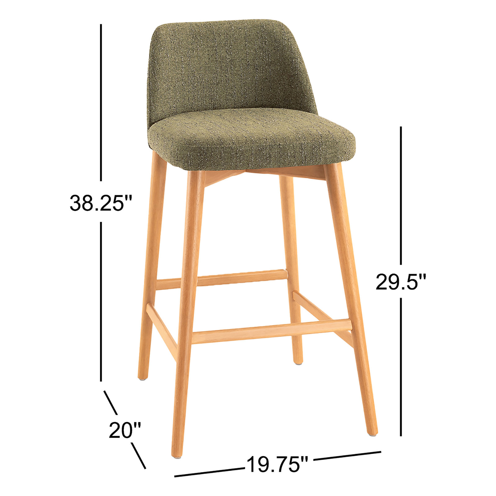 Nikita Bar and Counter Stool, Bar Stool (29.5" Seat Height), Texan Burnish/Domasco