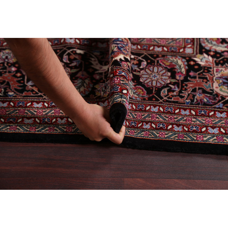 Tapis persan à motif végétal Tabriz noué à la main 9 x 13