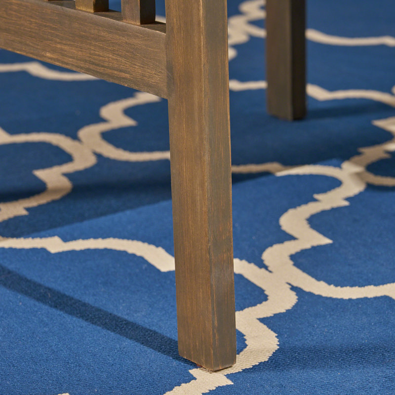 Chaise de salle à manger en bois pour l'extérieur, 2 pièces - coussins d'eau gris et crème, avec siège gris et crème, pour utilisation