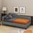 L-Shaped Linen Daybed With Solid Wood Legs-944553626-944553629