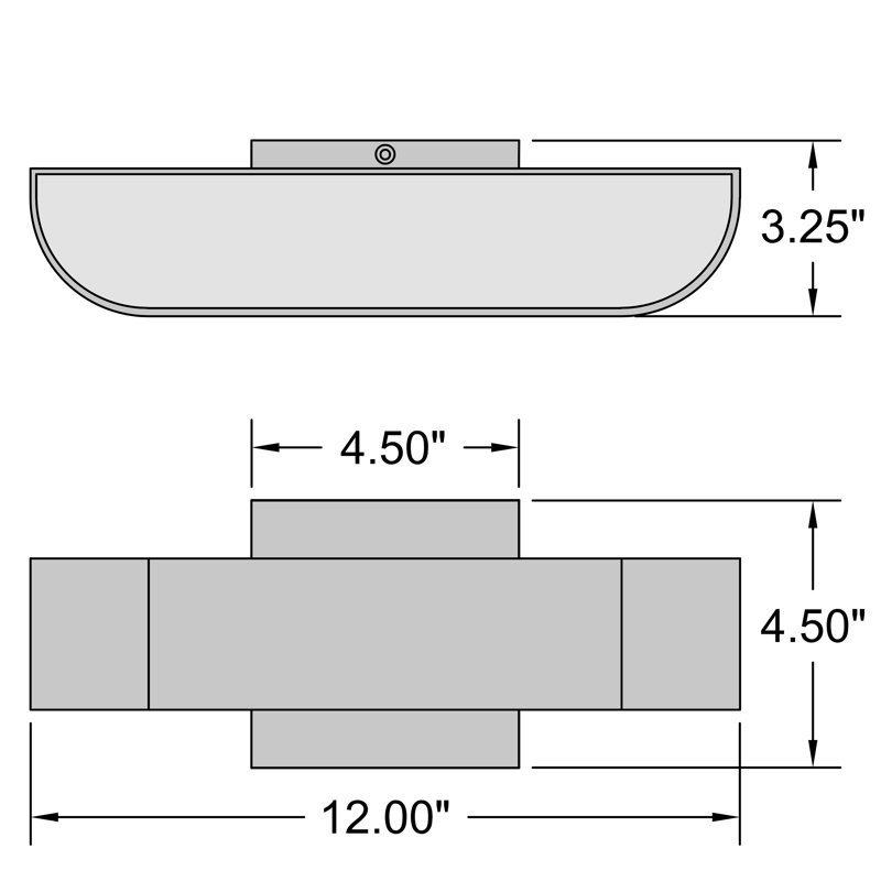 Tarleton Aluminum Wall Light, Black