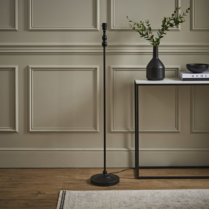Reselva 131cm Traditional Floor Lamp, Black, Black
