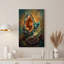 Toile orange sur fond de tourbillons-133067059