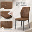 Ensemble de table de salle à manger en pierre frittée extensible de 55 à 79 po avec chaises rembourrées en similicuir 4-8-24578647-24578644
