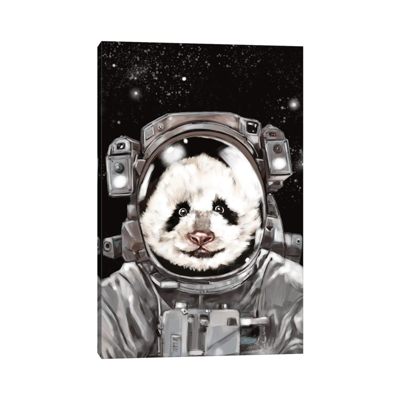 Astronaut Panda Selfie by Big Nose Work - Wrapped Canvas Print, 66.04 cm H x 45.72 cm W x 1.91 cm D