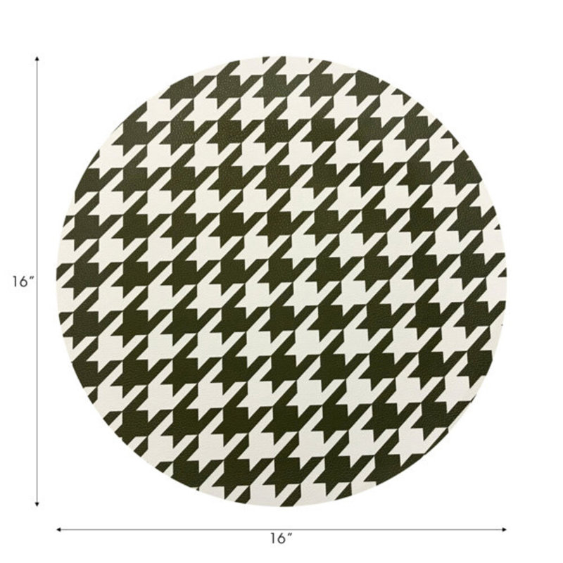 Pebble 16" Vinyl Placemat, Green/White