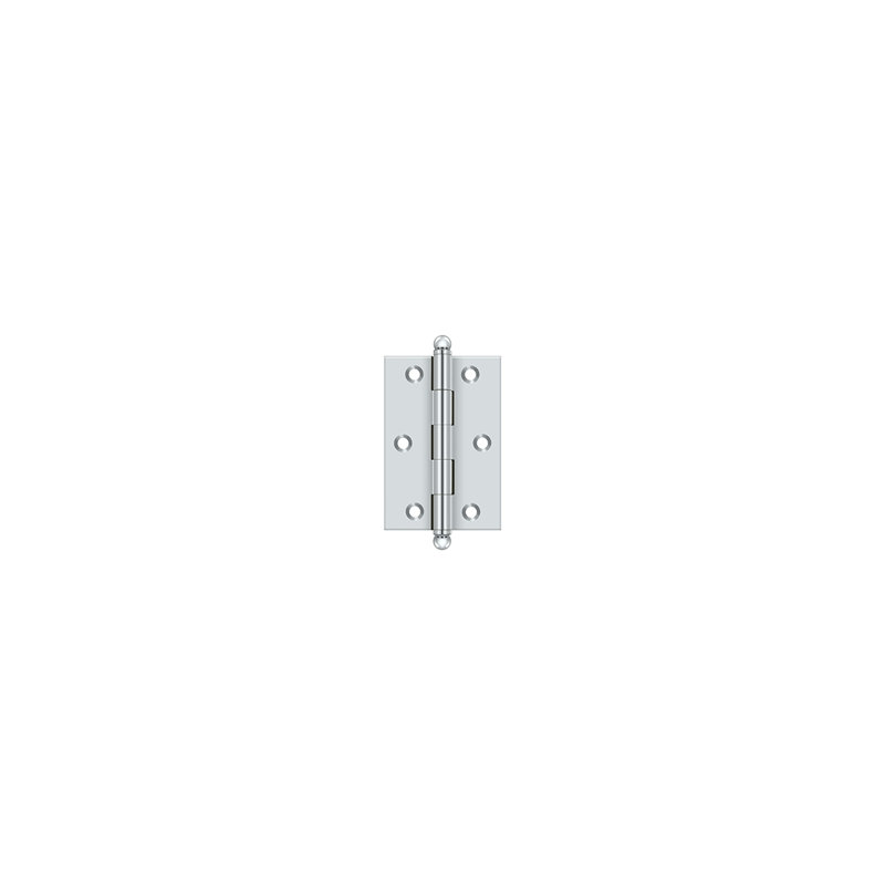 3'' x 2'' Butt Bearing Hinge, Polished Chrome