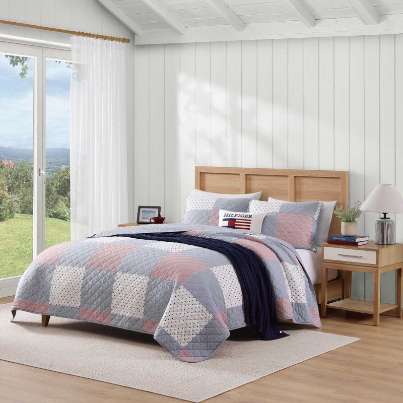Ensemble de courtepointe réversible en coton Tommy Hilfiger Ithaca Americana
